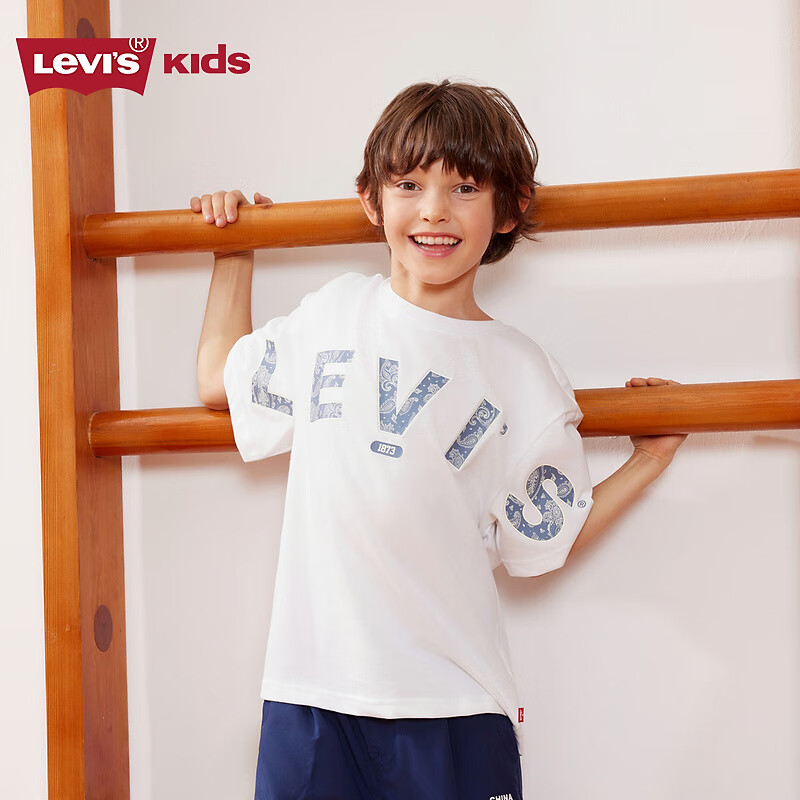 Levi's��ά˹ͯװ�ļ��¿���ͯ���ж���T����ͯ������logo���� ������ 120 /60 ����������110-116cm�� 67Ԫ