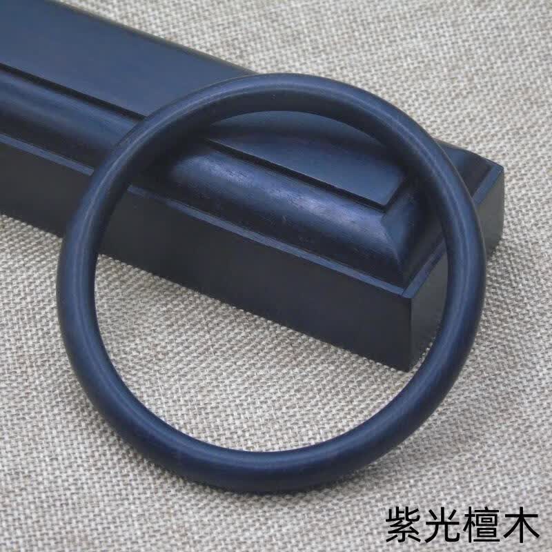 特细手镯黑檀木手链绿檀手圈个性饰品男女时尚贵妃镯鸡血藤简约 紫光檀木（一个装） 54内径
