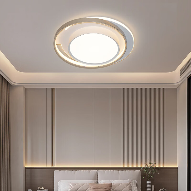 宏光照明现代简约吸顶灯客厅大灯智能灯具卧室餐厅灯LED房间灯 小方Z 55cm 36W变光 8-12m²适用