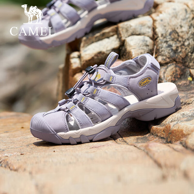 骆驼（CAMEL）夏季新款情侣休闲凉鞋舒软缓震户外行走透气溯溪鞋 G24M162645 紫色女 36