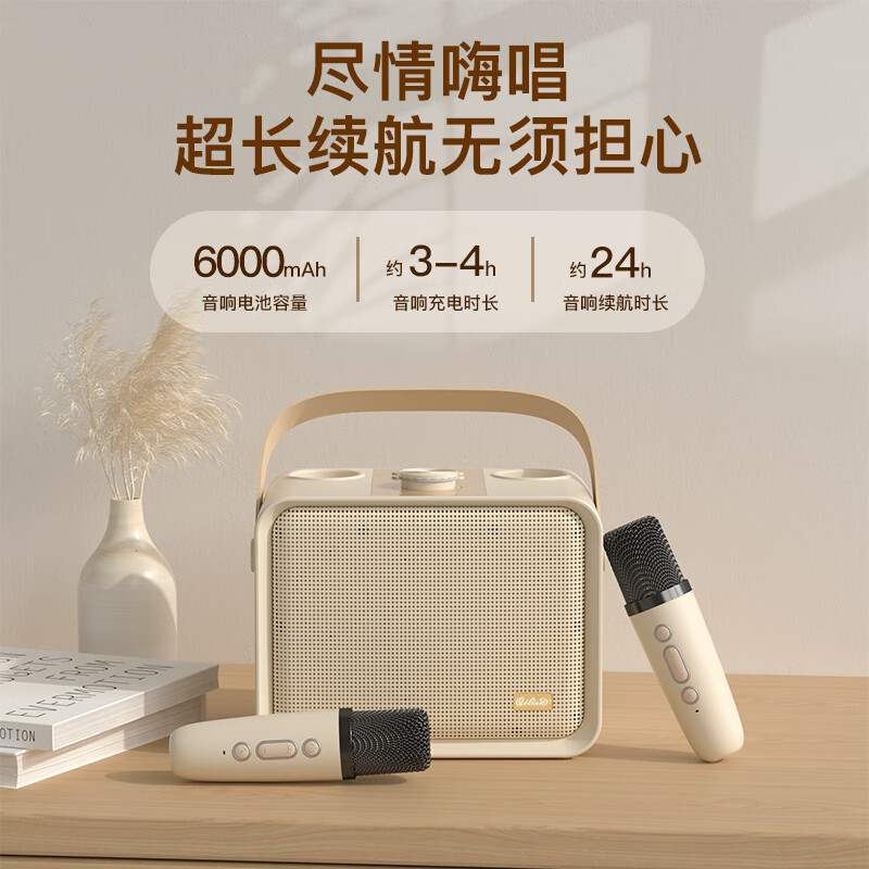 奇联蓝牙音响家庭ktv音响套装家用户外K歌卡拉OK一体机电视手机唱歌设备全民K歌点歌话筒麦克风声卡 素心沙韵