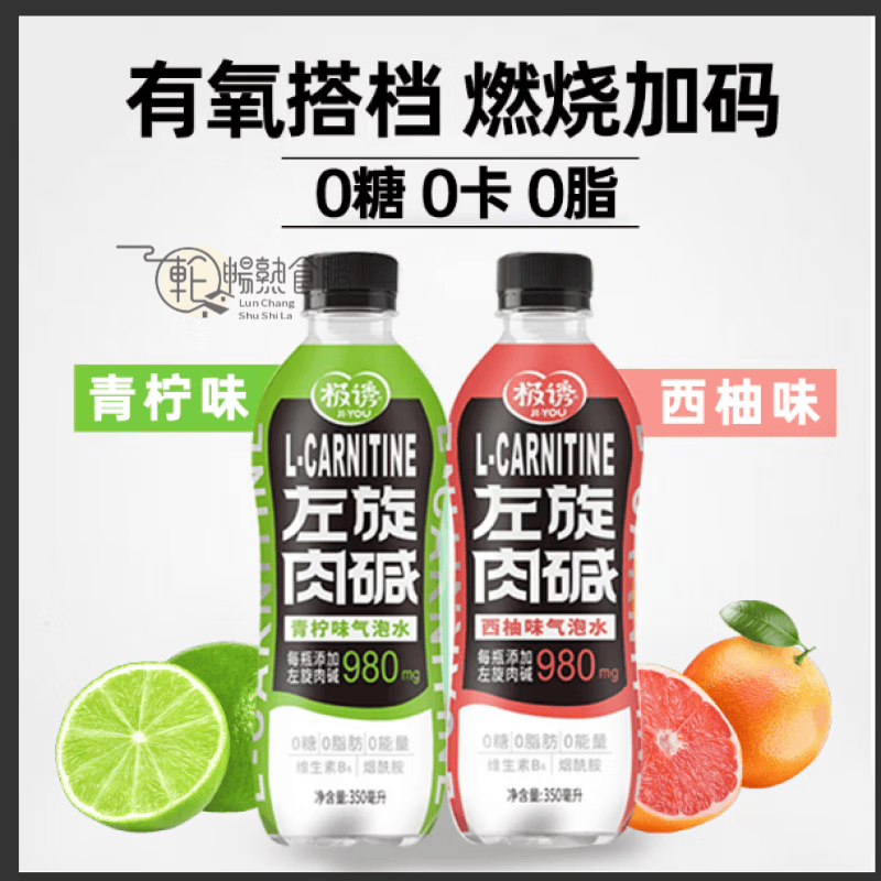 望蓝川【囤货24瓶】左旋肉碱气泡水运动饮料液体便宜补水健身宿舍囤