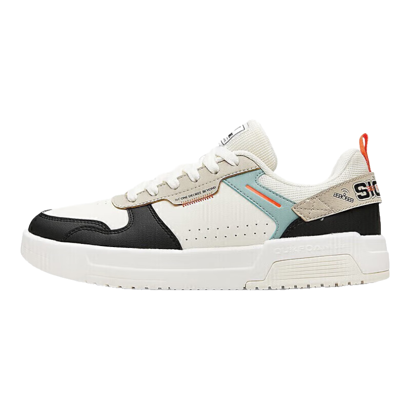 361°运动鞋男秋冬季复古百搭厚底保暖小白休闲板鞋子男672136611-5