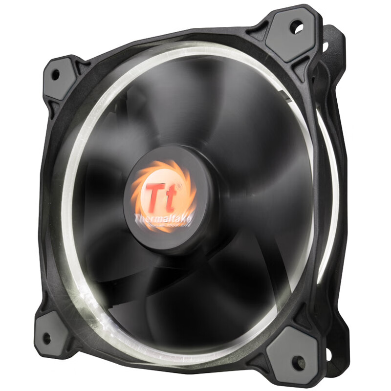 Thermaltake（Tt）Riing 12cm 机箱风扇（LED导光圈/RGB风扇/减震设计/独特低噪技术/降噪控制线） Riing 12cm 白光