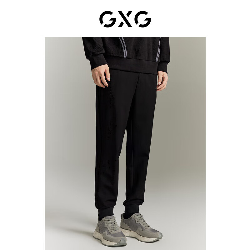 GXG男装  休闲针织长裤 23秋季 黑色 170/M