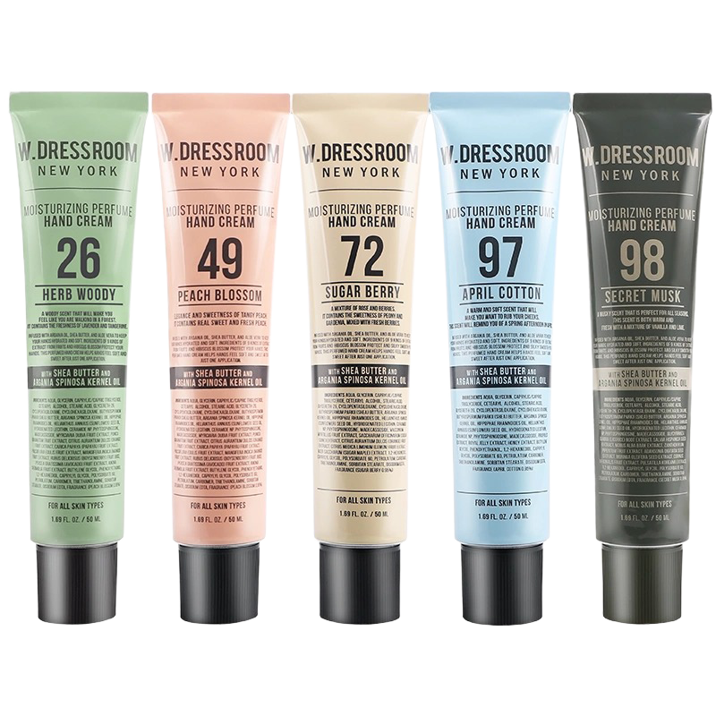 W.DRESSROOM多丽丝韩国多衣丝送香氛护手霜水蜜桃味韩剧同款不油腻秋冬季手霜 No.97四月棉 50ml 赠芦荟胶*3