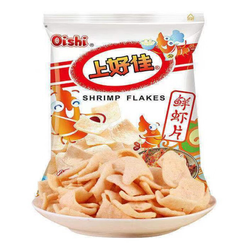 上好佳128g鲜虾片虾条洋葱圈鱼果米条薯片零食大包混合口味 1袋 128g