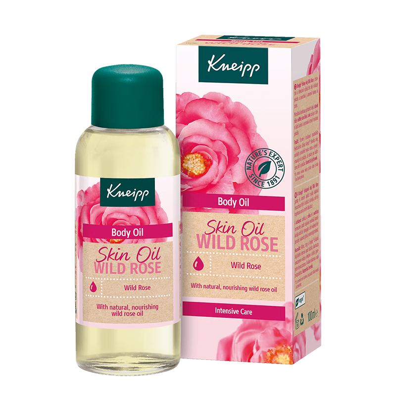 克奈圃（Kneipp）德国野玫瑰脸部精华100ml身体油持久留香全身按摩推拿女神节礼物