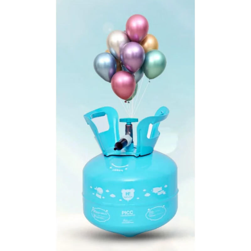 创京懿选氦气罐100球高氦气罐氦气瓶氦气球充气打气筒氦气派对商用飘空氦 1球蓝色氦气罐