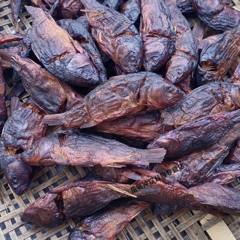 盘中玉广西全州特色稻香禾花鱼干腊鱼仔农家米糠熏制原香风干即食 2斤整条