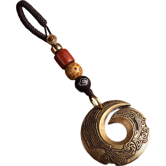 民族風仿古紋龍勾扭轉(zhuǎn)乾坤復古汽車鑰匙扣圈環(huán)掛件創(chuàng)意飾品 扭轉(zhuǎn)乾坤 1個