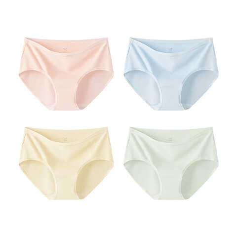 猫人（MiiOW）女士内裤女纯棉7A抗菌桑蚕丝底裆女生三角裤舒适透气无痕 【4条装】 7A抗菌蚕丝底裆 XL （推荐120-140斤）