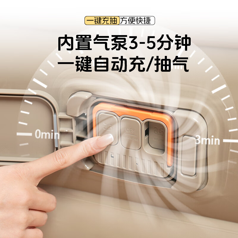 佳嘉优第七代户外弹丝云床全自动充气床垫家用可调软硬替换床适合小孩用 升级贴布云丝床1.5X2X0.4米