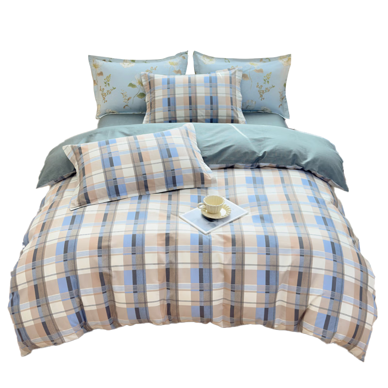 罗蒙（ROMON）纯棉被套单件100%全棉1.5*2米单人被套学生宿舍床上用品米兰