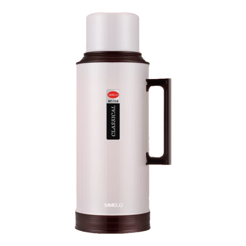 SIMELO玻璃內膽保溫瓶暖壺學(xué)生宿舍熱水壺2000ML 新東風(fēng) 白色