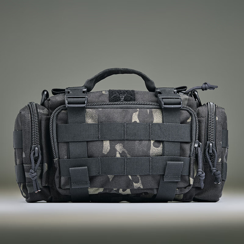 马盖先魔法腰包黑色男战术军迷彩户外登山腰包垂钓路亚腰包工具包