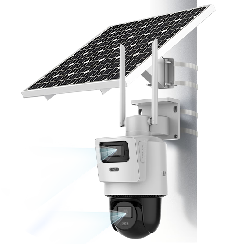 海康威視（HIKVISION）皓視通太陽(yáng)能攝像頭監(jiān)控室外4g監(jiān)控器400萬(wàn)雙畫面360度無(wú)死角帶夜視戶外終身流量家用商用 60W標(biāo)配