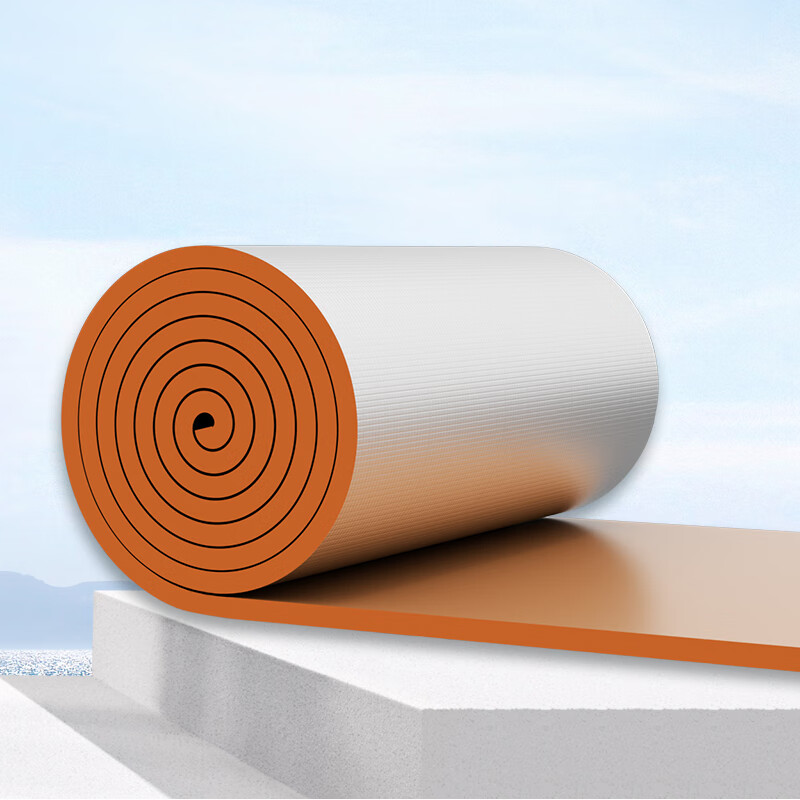 绿蔓（Lm）彩色隔热棉耐高温楼顶隔热板自粘防水隔热材料屋顶防晒阳光房保温 米白色10mm方格铝板自粘1平