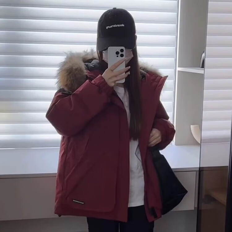 翊尚美羽绒棉服女冬季新款2025年加厚工装派克服小个子可拆卸毛领棉袄女 藏青色 【加厚防水不跑棉】 L 【推荐120-140斤】