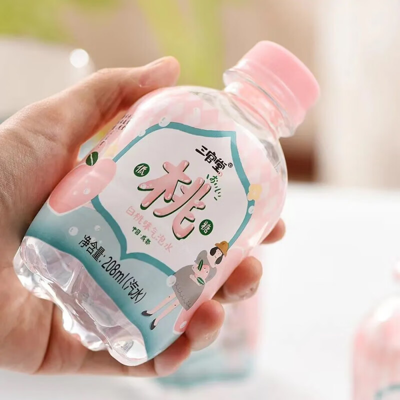 三官堂气泡水碳水饮料 208ml/瓶 碳酸果味清爽水多口味可选 【24瓶