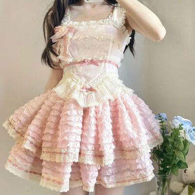 矢向里雾诗之春裙子落樱Lolita风铃云里雾里洛丽塔诗之春芭蕾风连衣裙 落樱Lolita风铃云里雾里洛丽塔诗之春
