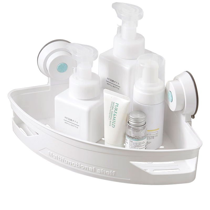 特美居（temeiju）浴室吸盘置物架三角免打孔转角架家用壁挂厨房收纳架墙角调料架