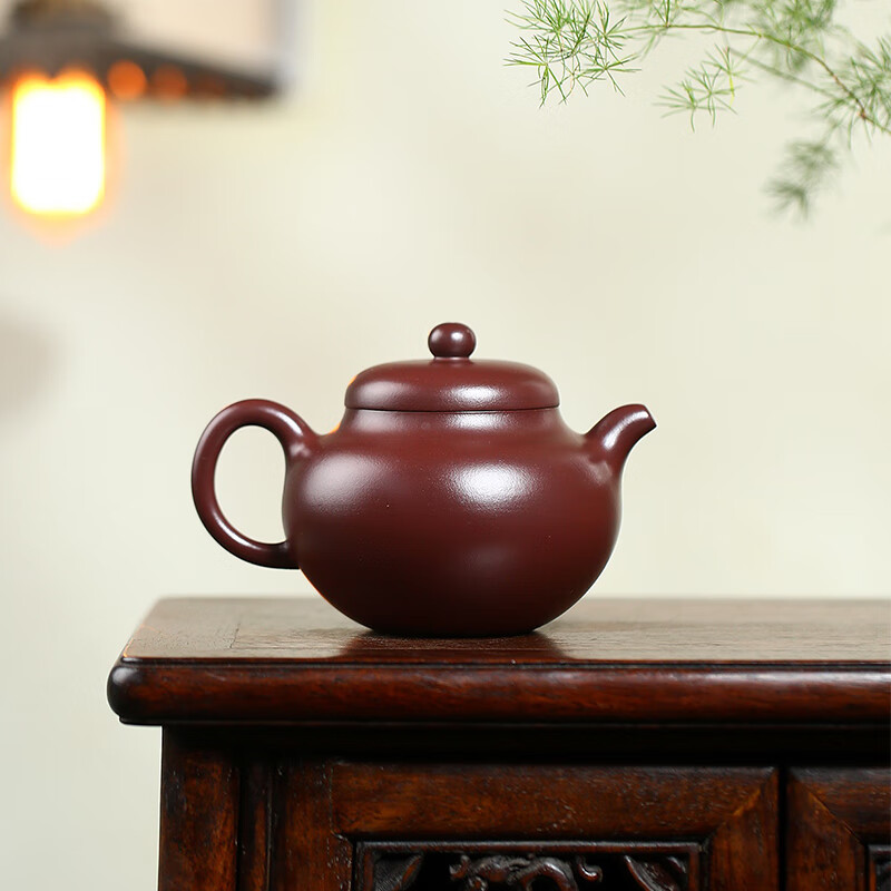 甲德壶宜兴紫砂壶 原矿紫砂手工茶壶 泡茶壶功夫茶具 [柿圆]原矿百目