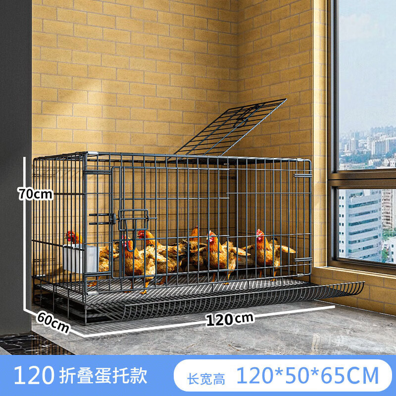 藤印象雞籠子家用大號(hào)特大自家養(yǎng)雞籠自動(dòng)清糞大型加密養(yǎng)殖籠鴨籠鐵絲網(wǎng) 蛋托款【120*50*65】（養(yǎng)6-8只）