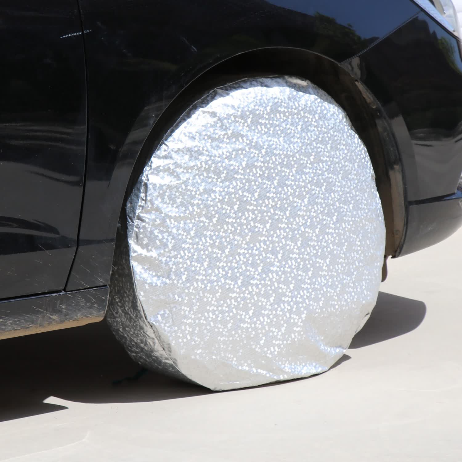 逸倩汽车轮胎罩保护罩套防尘防护罩防晒车胎防水防狗撒尿拉尿专用 铝