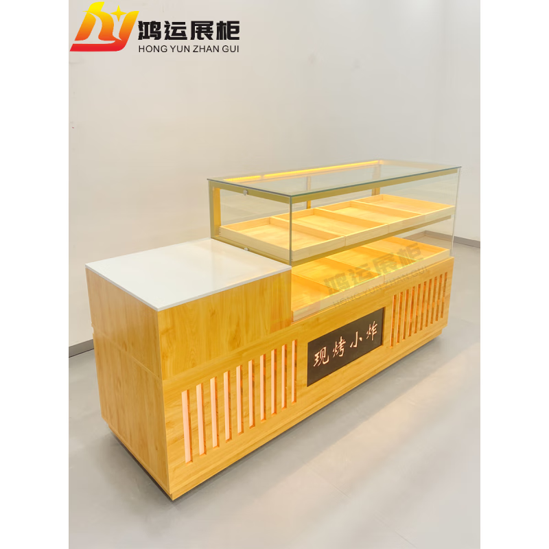 墨石林家具店 糕点展示柜中式点心柜台桃酥柜面包柜 款式1每米价格
