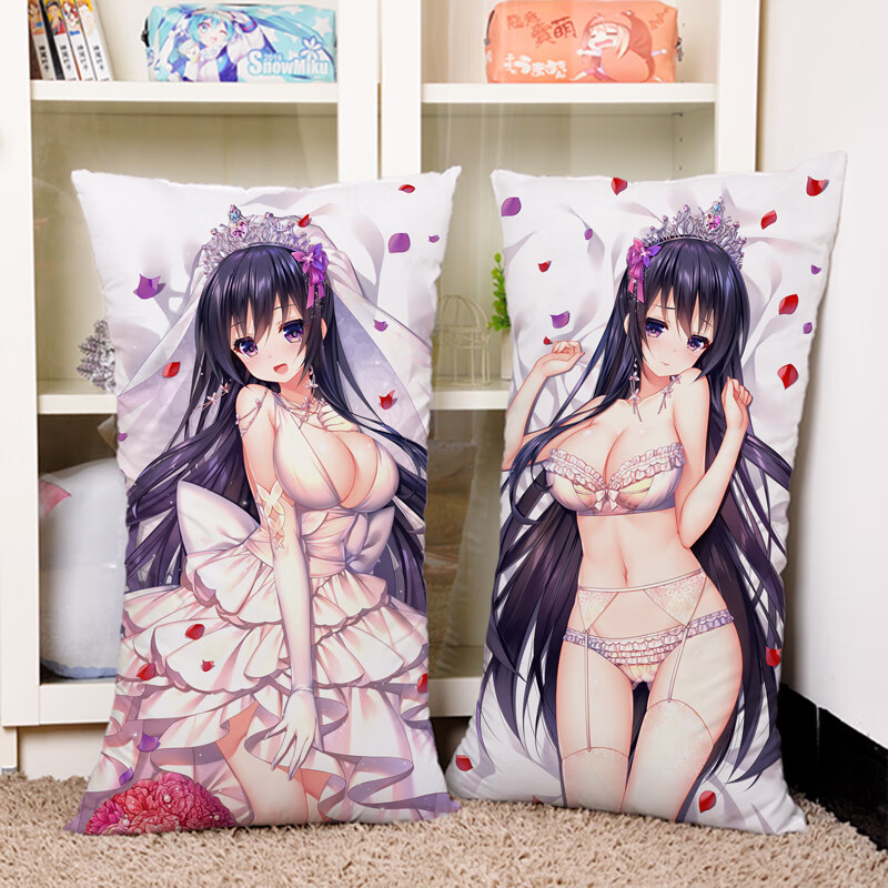 夜刀神十香动漫二次元周边长方形定制抱枕沙发靠垫 婚纱夜刀神十香 7