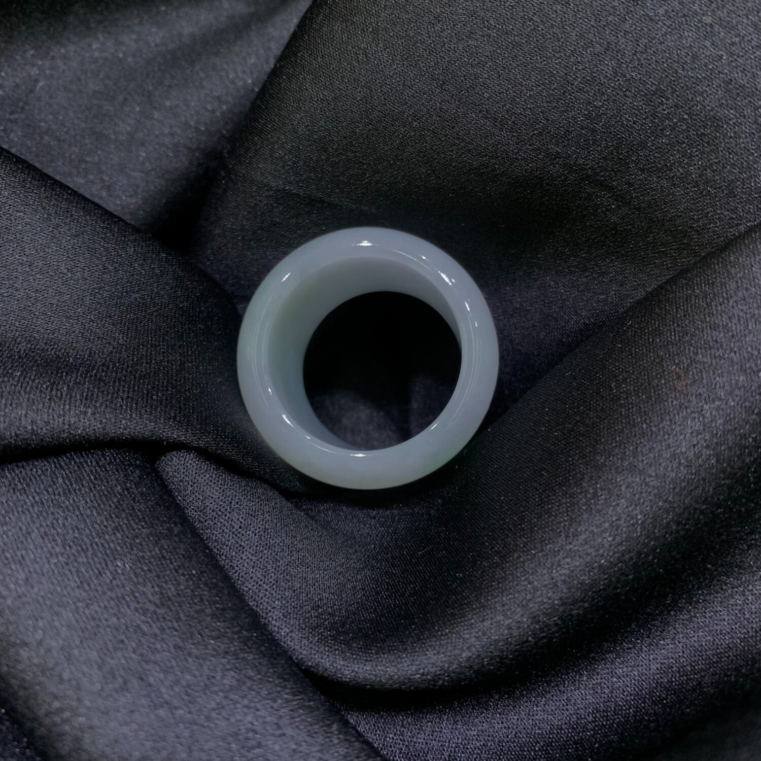 昱芙琳翠绿翡翠男士大板指戒指