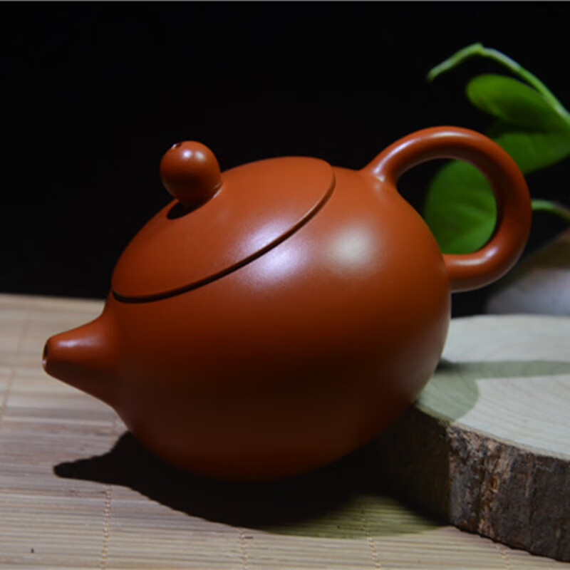 潮州储氏手拉壶朱泥紫砂壶工夫泡茶壶大号水平壶西施壶球孔300ml 300