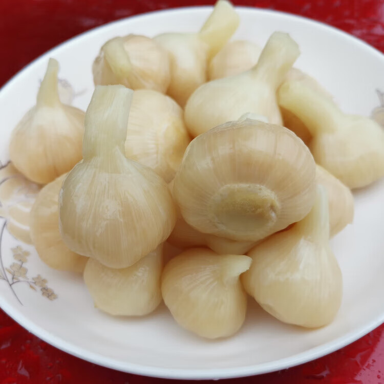 纳嘉新腌大蒜头咸蒜头安徽大别山六安霍山农家腌菜盐嫩笨蒜头下饭菜 1