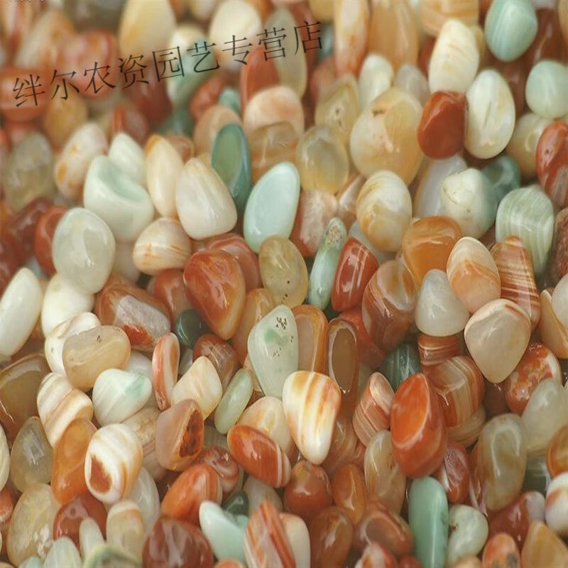 立始彩色鹅卵石 园林造景铺路五彩雨花石头 水池垫底石子 不含物流 32