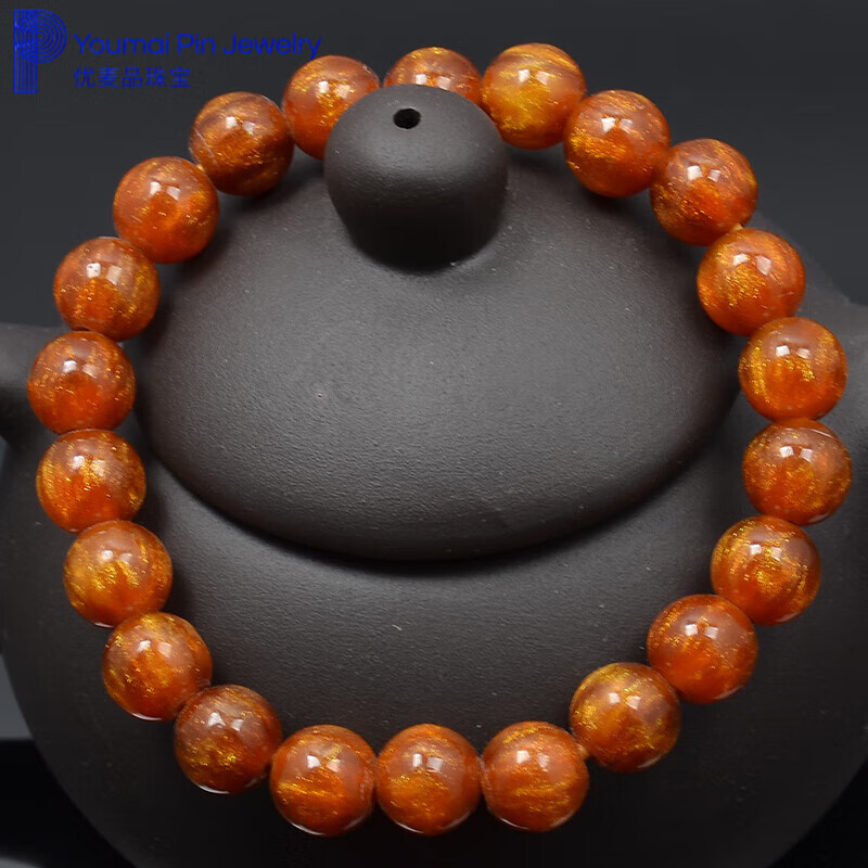 优麦品金l丝海柳手串天l然收藏级男士佛珠文玩手链情侣男女简约 饰