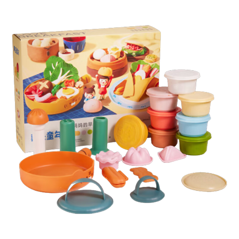 美樂童年橡皮泥幼兒兒童彩泥幼兒園專用模具工具生日節(jié)日禮物 中華美食媽媽的早餐