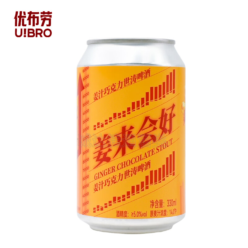 姜来会好姜汁巧克力世涛啤酒 麦芽啤酒≥5度14°p 邯郸产 330ml 1罐