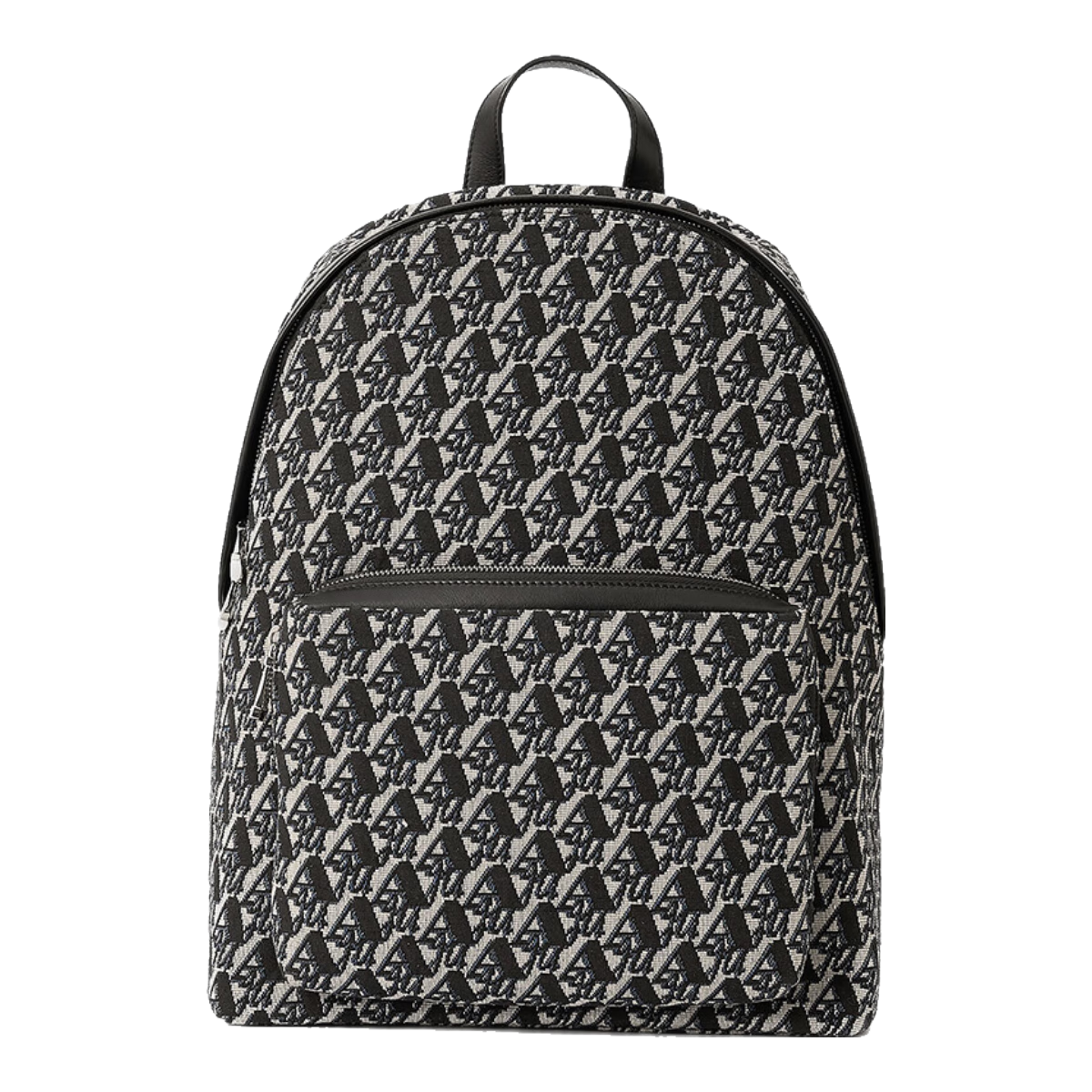 雅格獅丹(Aquascutum)【奢侈品老花雙肩包】英倫風潮流出行大容量背包男女通用時尚箱包 黑灰色