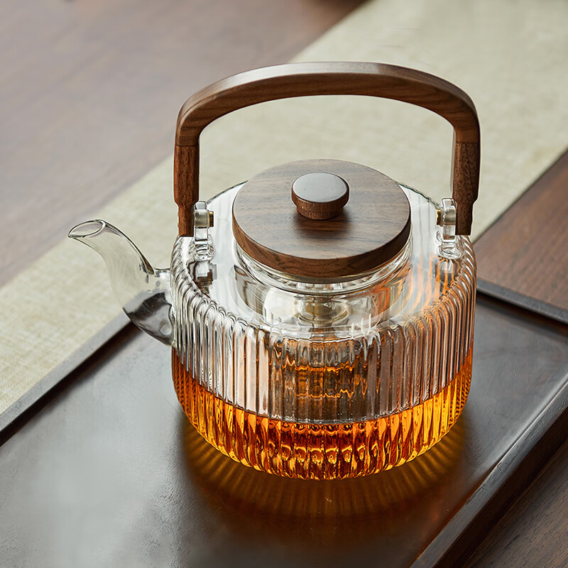 忆壶茶煮茶壶玻璃烧水壶耐高温电陶炉加热蒸煮一体提梁家用大容量茶具