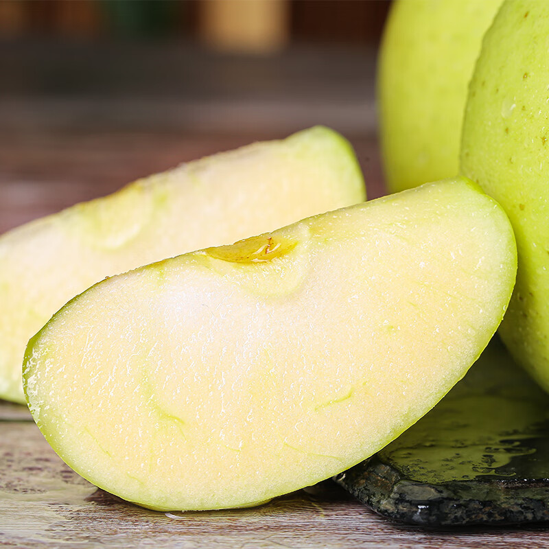 佑嘉木山东青森明月青苹果水果现摘青平果水蜜桃苹果整箱新鲜水果 净重4.5斤装