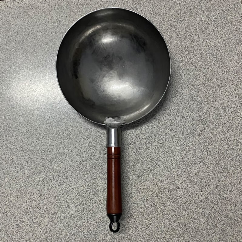 zfen迷你小炒锅手工老式小号熟铁锅无涂层辅食圆底燃气灶一人用炒菜锅