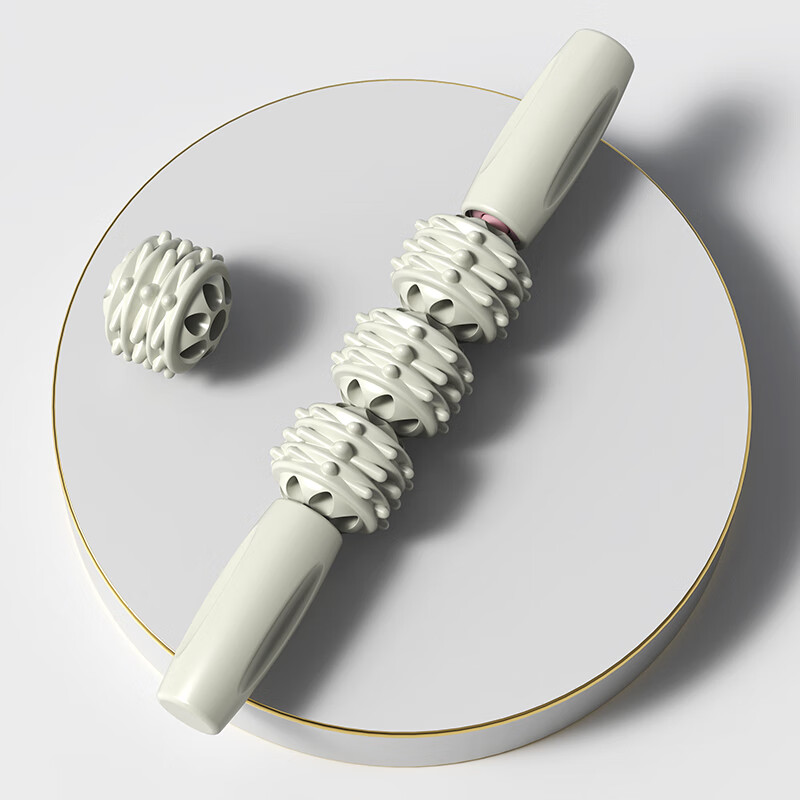 山头林村狼牙棒按摩滚轴小腿肌肉放松神器瘦腿滚轮琅琊棒深度按摩瑜伽