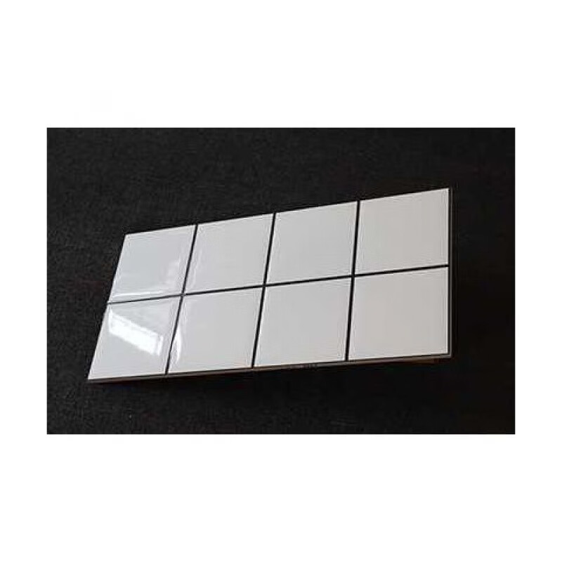 维诺亚瓷砖300X600北欧风黑白格子墙砖厨房卫生间浴室阳台小白砖格子砖 亮光凹凸面黑缝18格 300*600