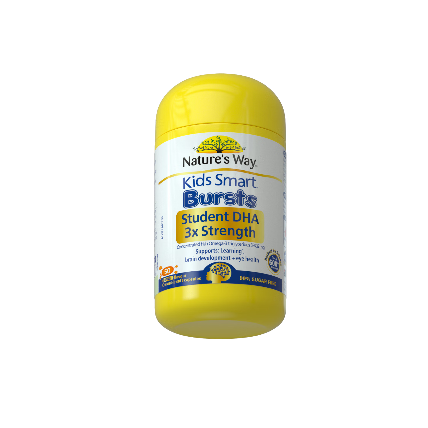 ��˼����Nature's Way��dhaѧ������������6-18���ͯ3-12����ǿ������רע���ͱ������� ��ÿ������ ��������ζ��6��DHA 50��*1ƿ