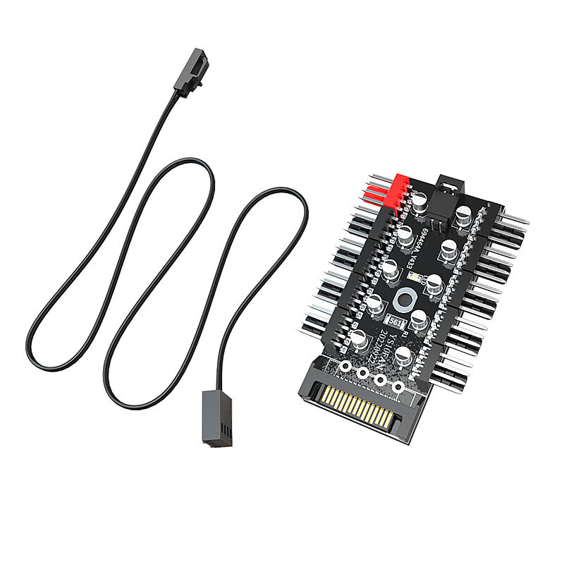 零度世家 风扇集线器pwm 一分十 case fan hub电脑机箱风扇集线器分线