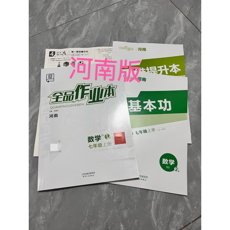 2024秋 全品作业本七年级上册 数学bs  河南专版