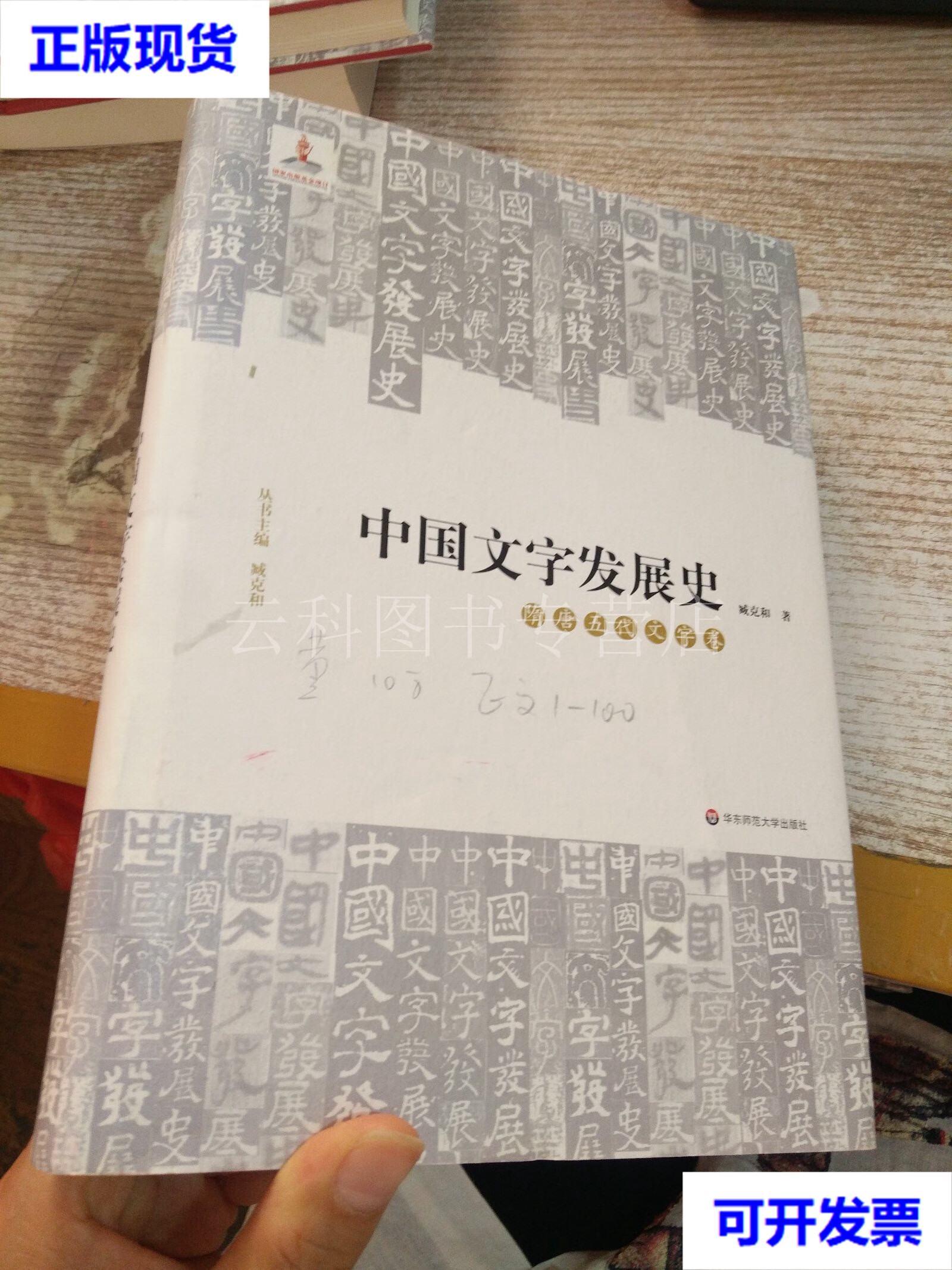 中国文字发展史 隋唐五代文字卷 臧克和 著 华东师范大学出版社 二手