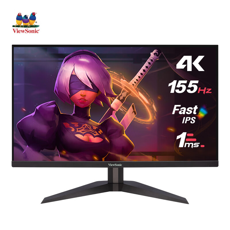 优派27英寸FastIPS 4K高分 144hz超频155Hz 1ms 电竞游戏显示器 HDR低蓝光电脑屏幕 VX2758-4K-PRO