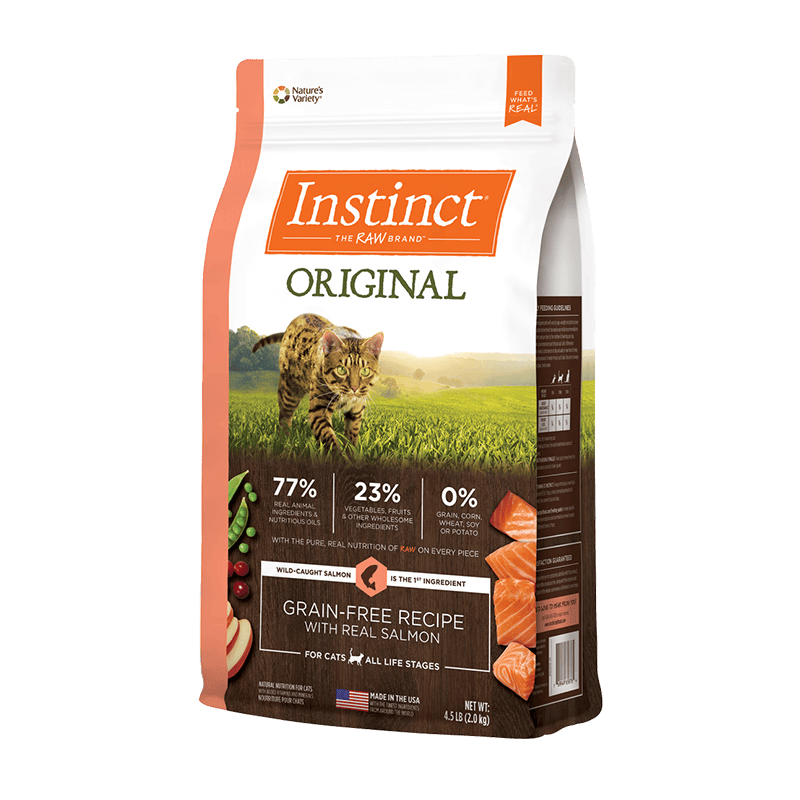 instinct天然百利进口猫粮无谷三文鱼美毛通用猫粮4.5kg【26.12】